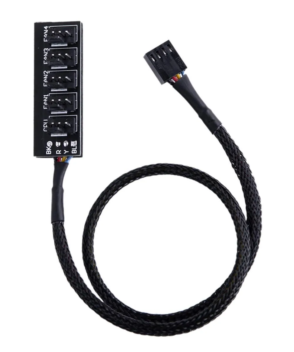  ZLKSKER DH112257 4 Pin PWM Fan Hub 1 to 5 Splitter 33 cm — product photo