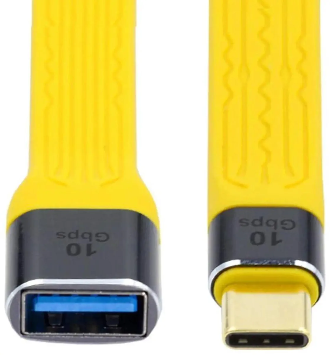 SMUGDESK SMUGDESK Yellow USB 3.1 Type-C Male to USB 3.0 Type-A Female OTG Cable 10Gbps — product photo