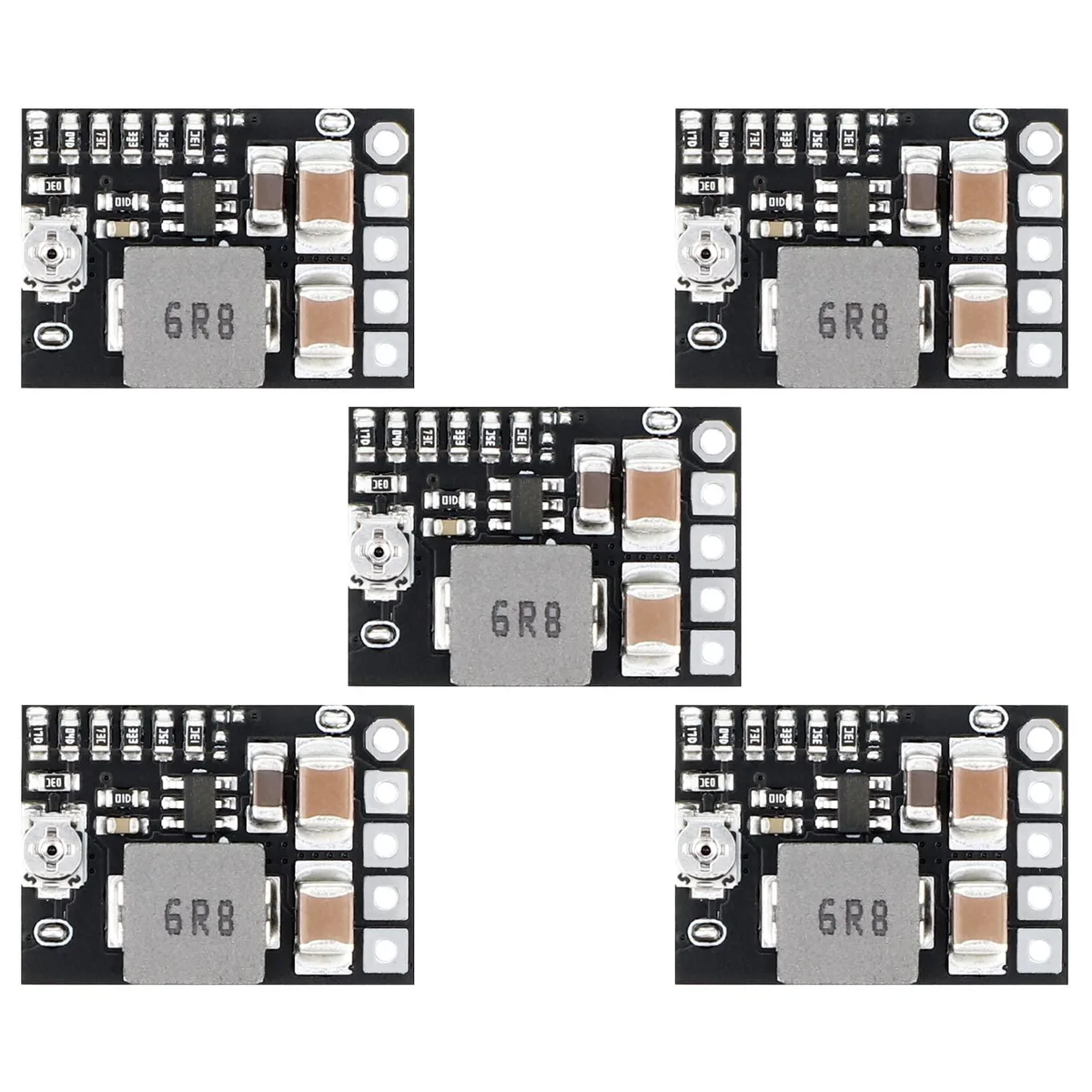 KEHIPI KEHIPI DC 5V Power Converter 5pcs Mini Buck Regulator 4.5-20V to 5V 3A 10W Adjustable Fixed Output — product photo