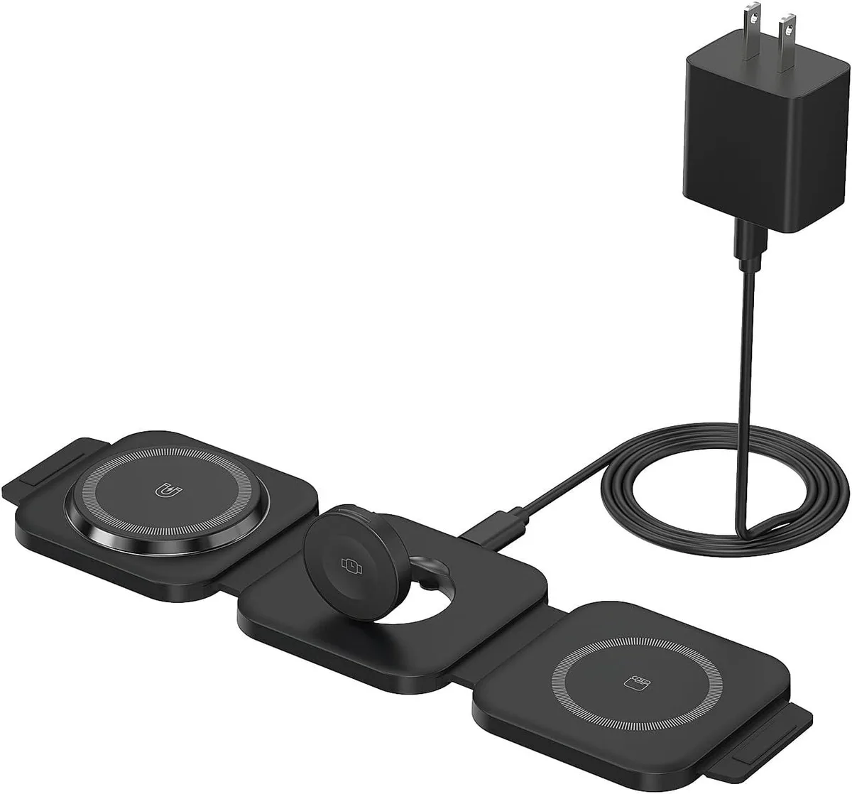 FLEANE FLEANE 3-in-1 Foldable Magnetic Wireless Charger (Black) — product photo