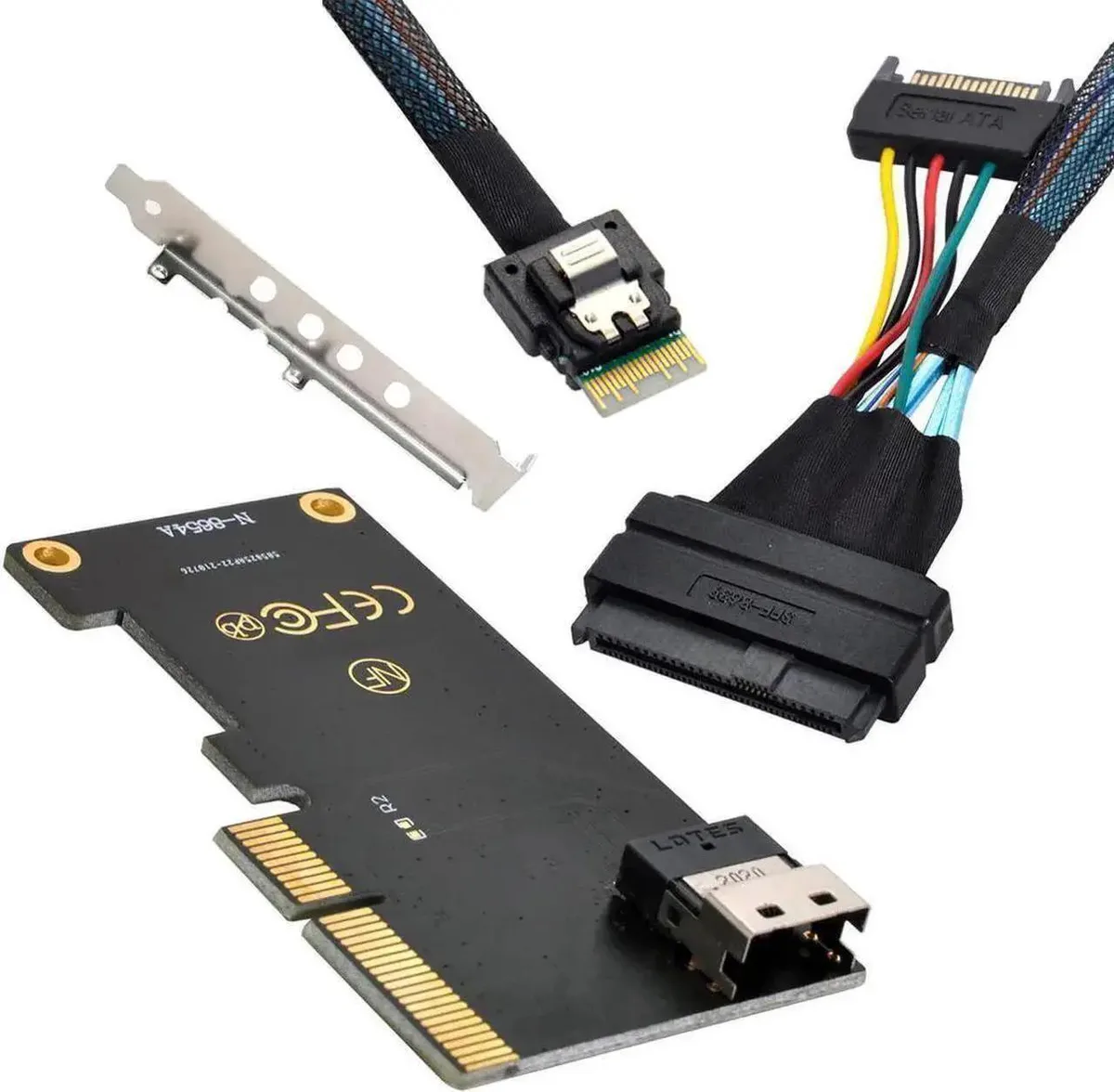 SMUGDESK SMUGDESK PCIe 3.0 4.0 SFF-8654 Slimline SAS to SFF-8639 U.2 NVMe Adapter Cable — product photo