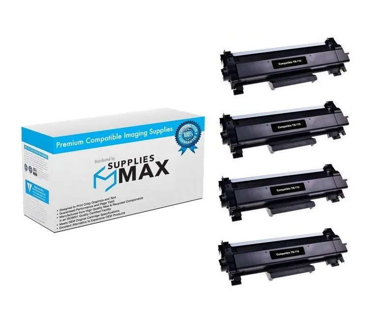 SuppliesMax SuppliesMax TN-770 4-pack black toner cartridge 4500 pages — product photo