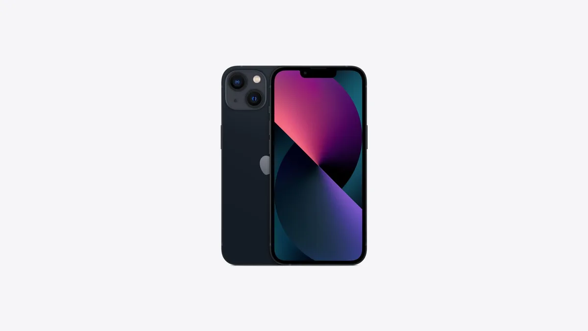 Apple Apple iPhone 13 128GB A2631 Midnight unlocked cell phone — product photo