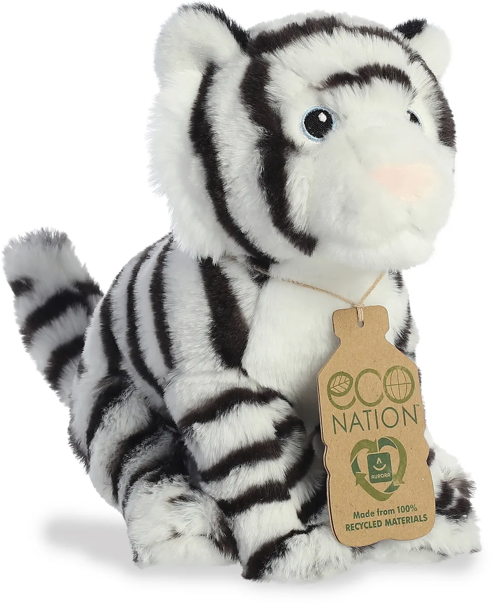 Aurora World, Inc. Aurora World, Inc. Small White Eco Nation 9" White Tiger Stuffed Animal — product photo