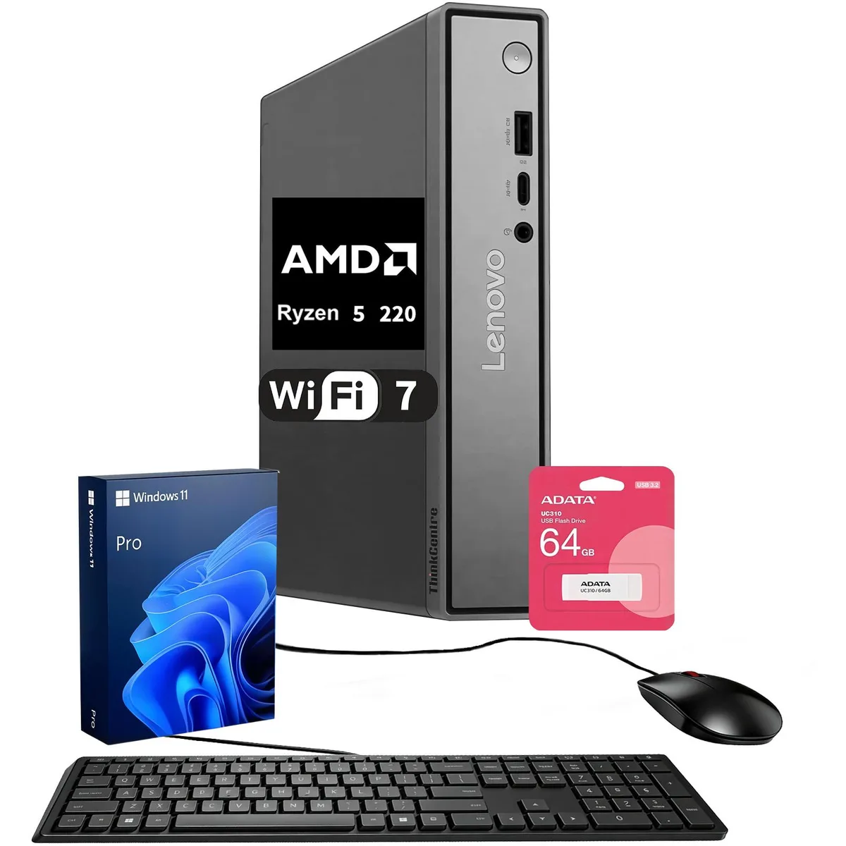Lenovo Lenovo ThinkCentre Neo 55q G6 desktop PC AMD Ryzen 5 220 16GB DDR5 2TB SSD — product photo