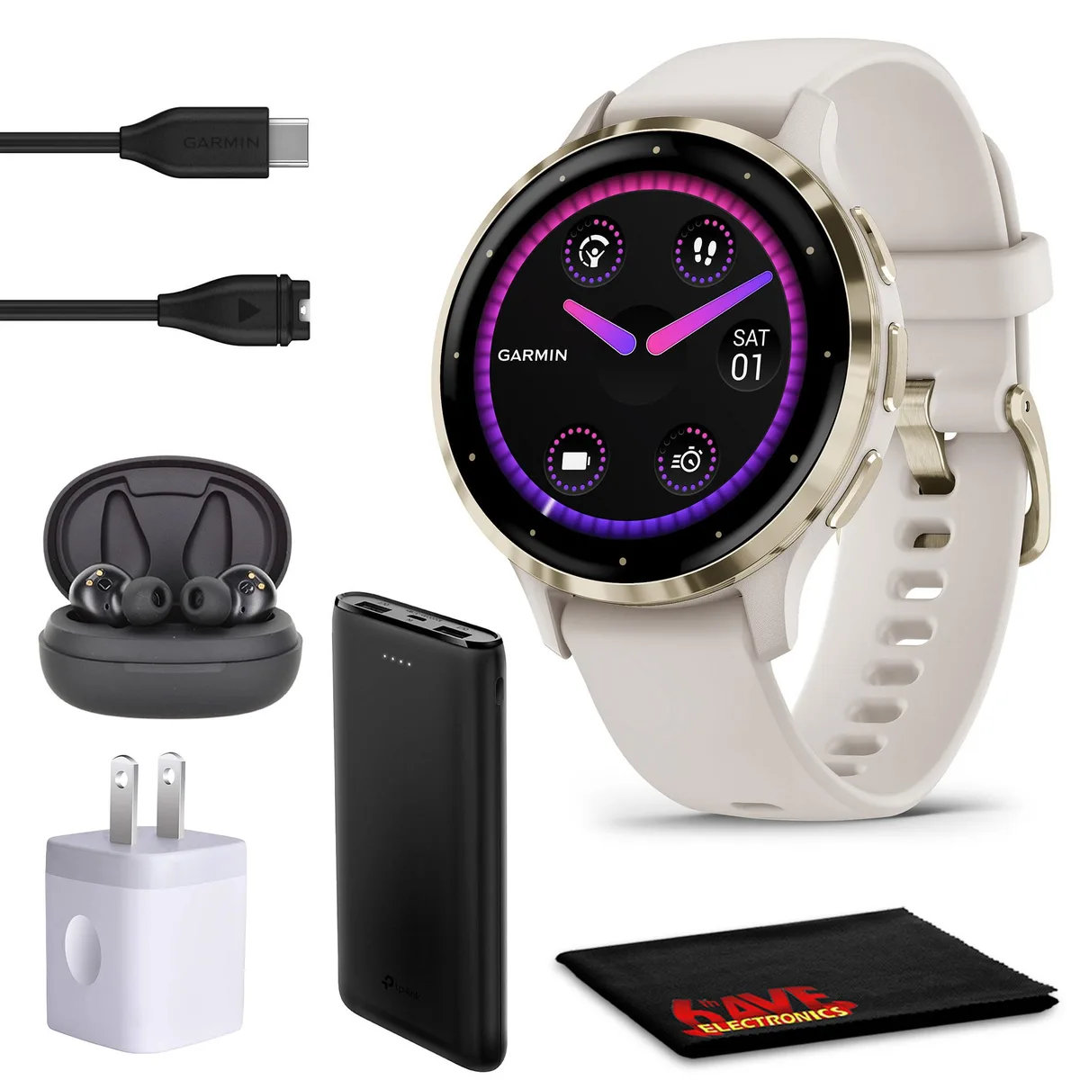 Garmin Garmin Venu 3S Ivory Case 1.2" AMOLED wearable technology — product photo