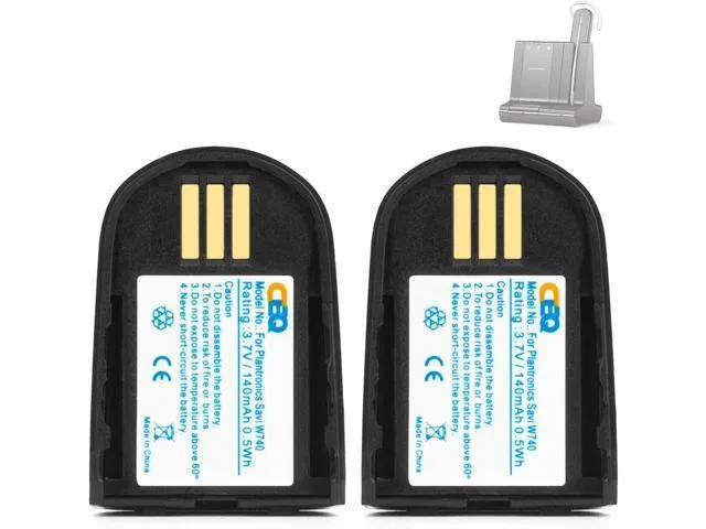 LORDWORLD LORDWORLD 2pcs Replacement Battery 3.7V 140mAh for Plantronics Savi W740 W745 W720 WH500 W440 — product photo