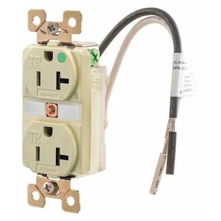Ivory nylon straight-blade plug 20A 125V 1.0 HP