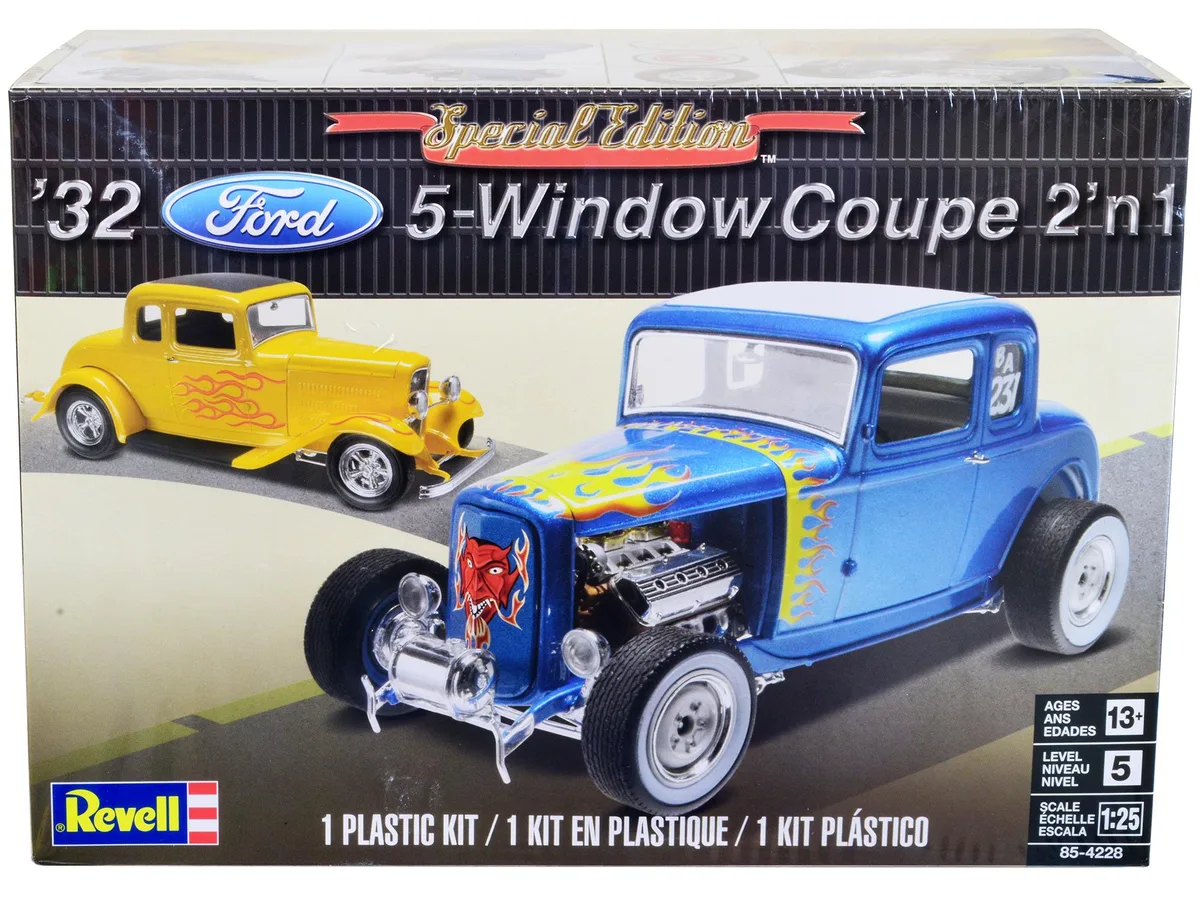 Revell Revell 1932 Ford 5-Window Coupe 2-in-1 Kit 1/25 Scale Model — product photo