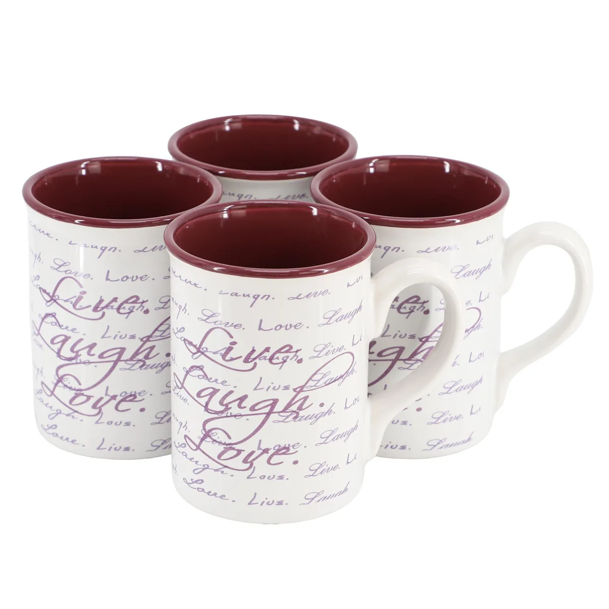 Gibson Home Gibson Home 510122066M 4 Piece 16 oz Stoneware Mug Set Purple — product photo