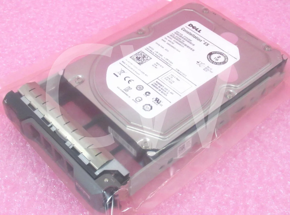 DELL DELL ST2000NM0001 2TB 7200RPM SAS 64MB 3.5" internal hard drive with tray — product photo