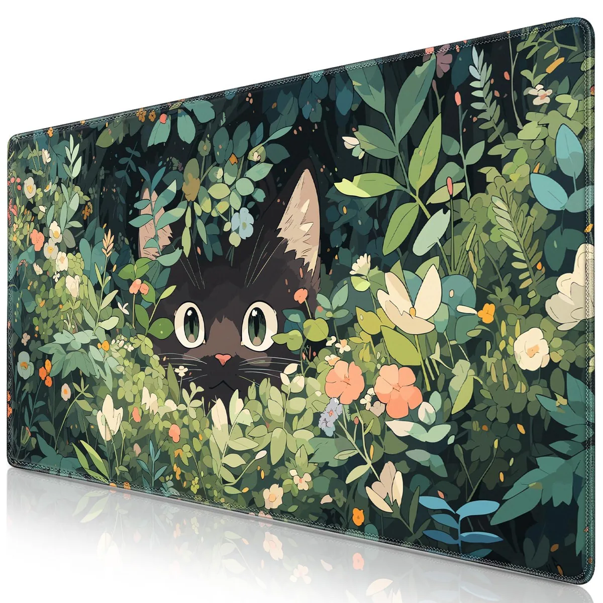  Canjoy AN1442 Curious Cat 31.5x15.7in mouse pad — product photo