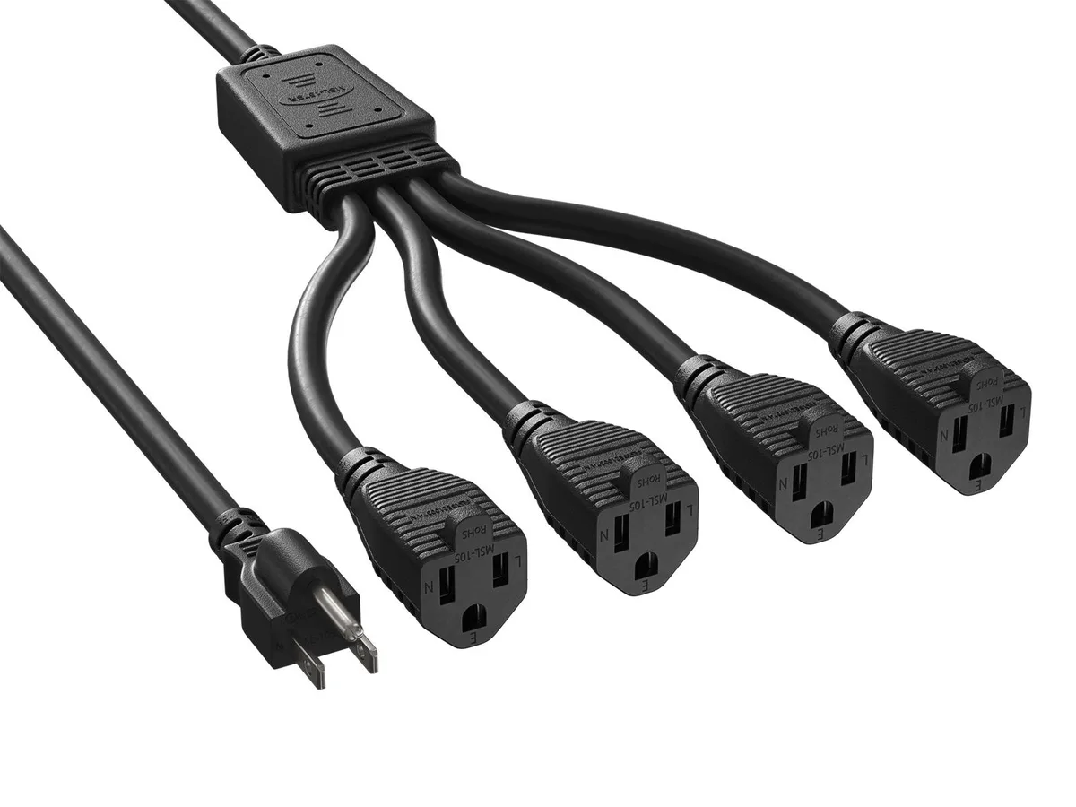 Cable Leader Cable Leader 18in 14 AWG 15A 125V NEMA 5-15P to 5-15R Power Splitter Cord — product photo