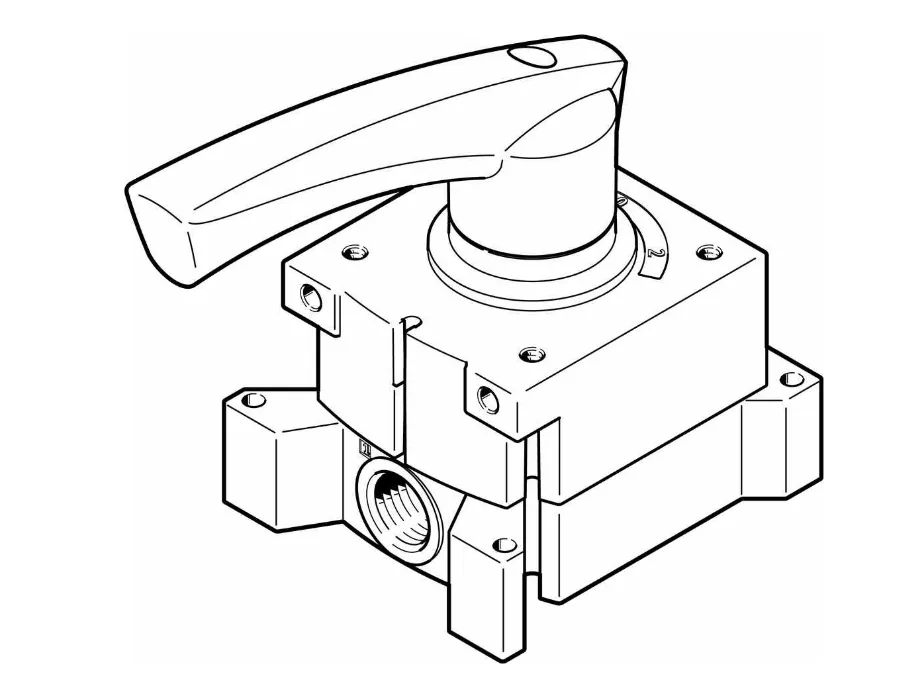 Festo Festo VHER-H-B43C-G12 3192065 hand lever valve — product photo