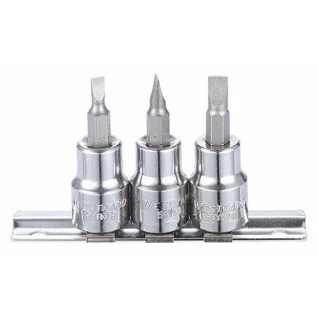 Westward Westward 54TN99 3/8" Drive SAE Socket Bit Set 3pcs — product photo