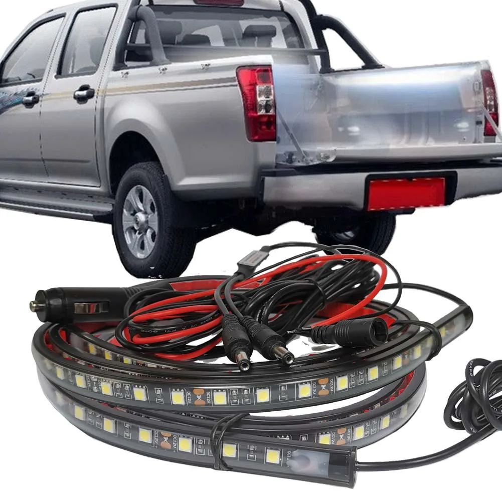 QLEE QLEE 2pcs 51 Inch LED Pickup Bed Light Strip Kit White Waterproof RV Lighting — product photo