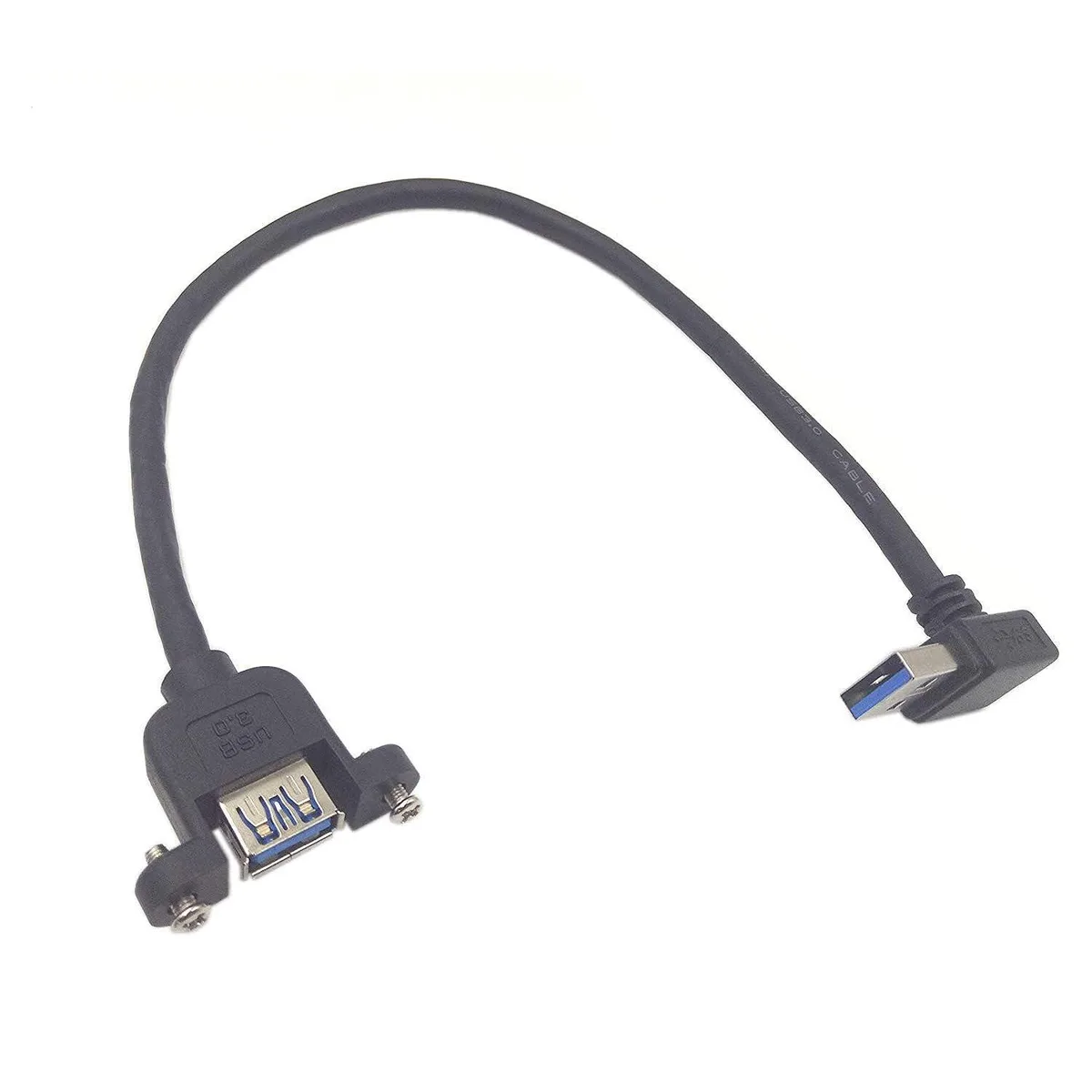 Zell Electronics Zell Electronics USB 3.0 Panel-Mount Extension Cable 30 cm 90 Degree Up Angle — product photo