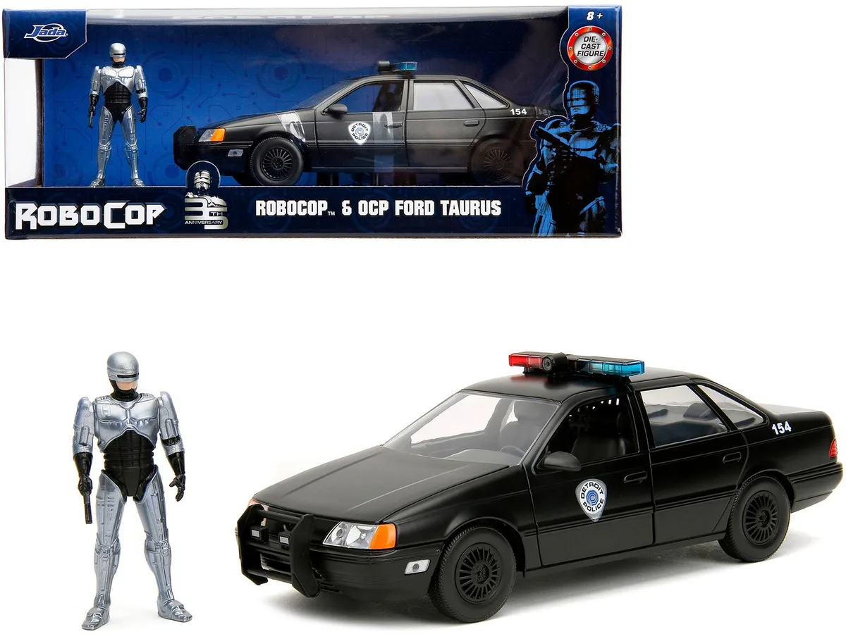 Jada Jada 33743 1:24 1986 Ford Taurus Die-Cast Police Car &amp; Robocop Figure hobby collectible — product photo
