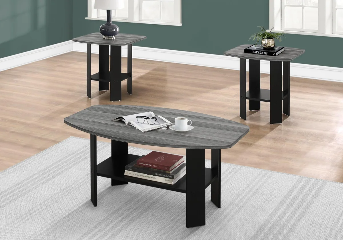 tuphen tuphen 3-piece occasional table set black grey laminate 36 22 16 20 20 20 — product photo