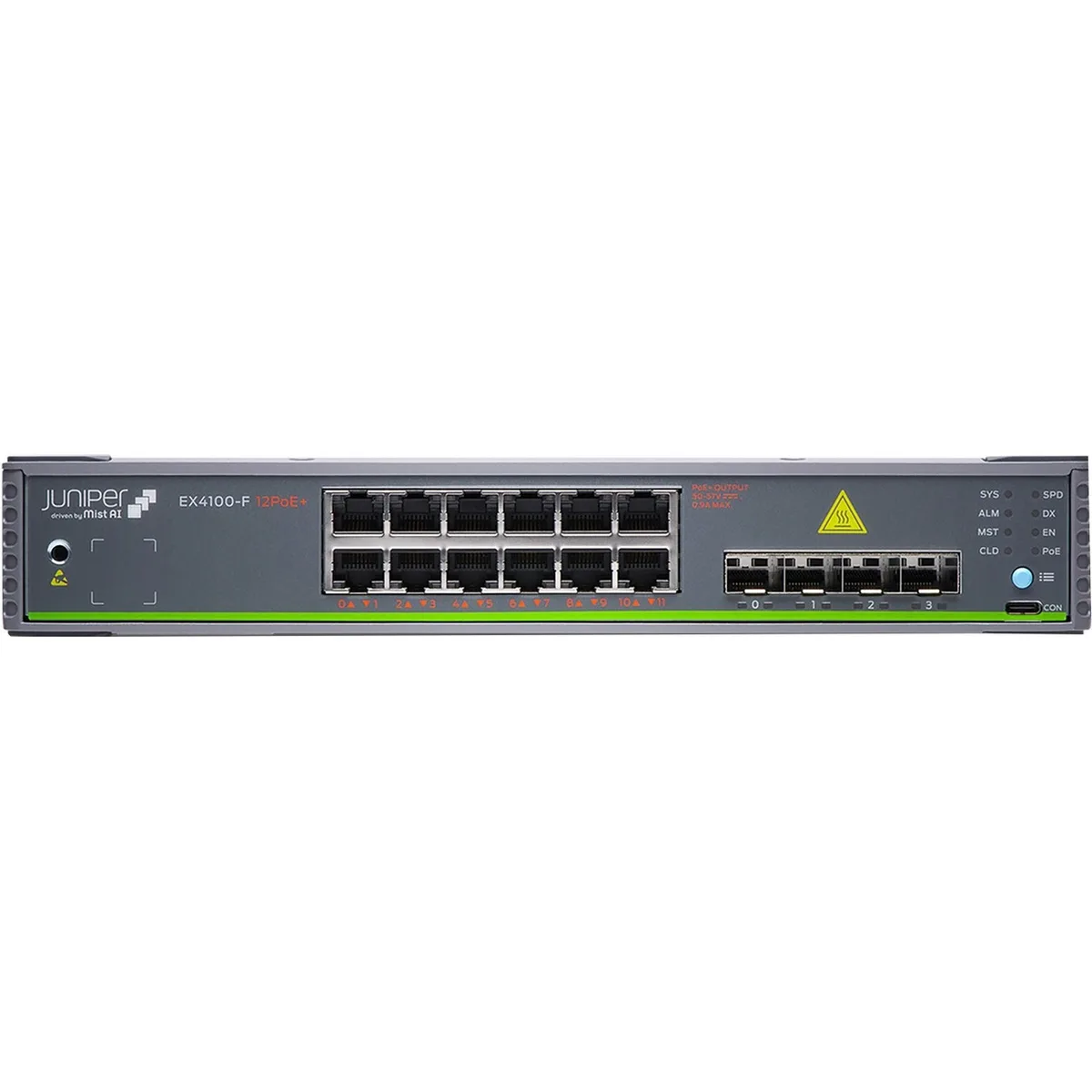 HPE Juniper Networking HPE Juniper Networking EX4100-F-12P 12-port PoE+ network switch — product photo