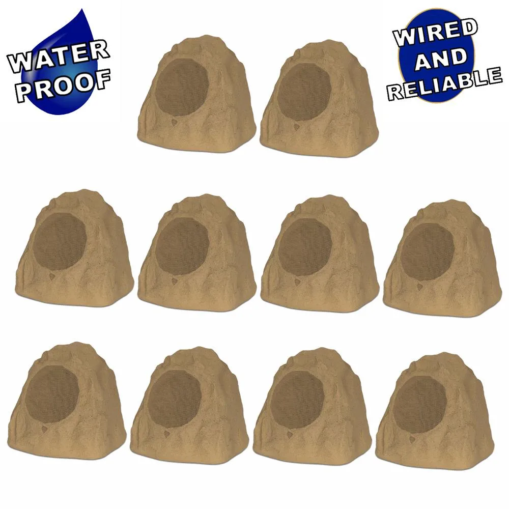Theater Solutions Theater Solutions 10R8S Sandstone 8" Rock 10 Speaker Set — product photo