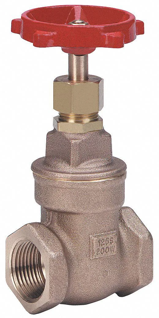 Bronze gate valve with iron hand wheel, threaded connections