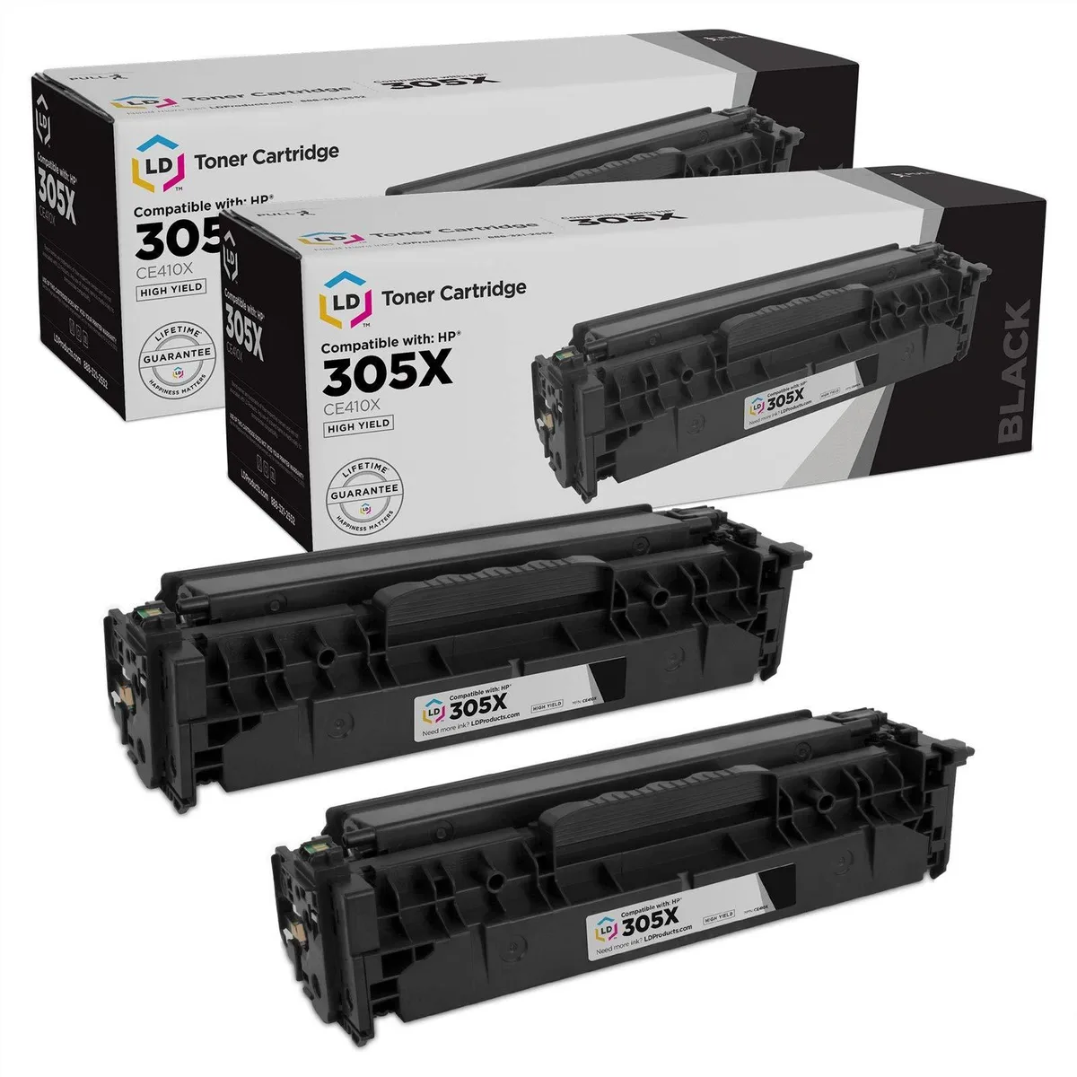 LD Products LD Products HP 305X CE410X Compatible Toner Cartridge Black 2-Pack 4000 Pages — product photo