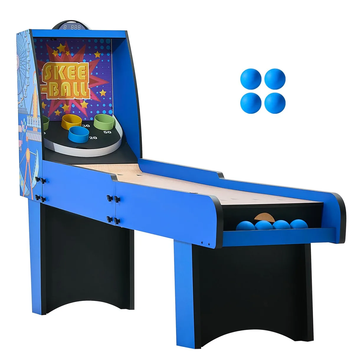 VEVOR VEVOR SSG-02 8 ft Roll and Score Arcade Table Blue Camouflage Wood Grain — product photo