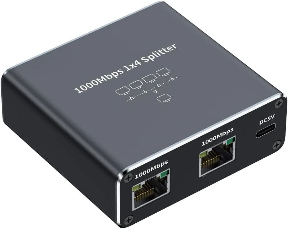 Jansicotek Jansicotek OZHW5 Ethernet Splitter 1 to 4 1000Mbps USB Powered — product photo