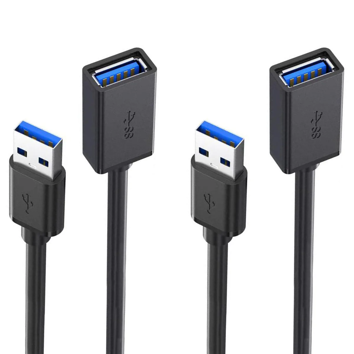 No Sew No Sew USB 3.0 Extension Cable Type A Male to Female 1.65ft 2 Pack — product photo