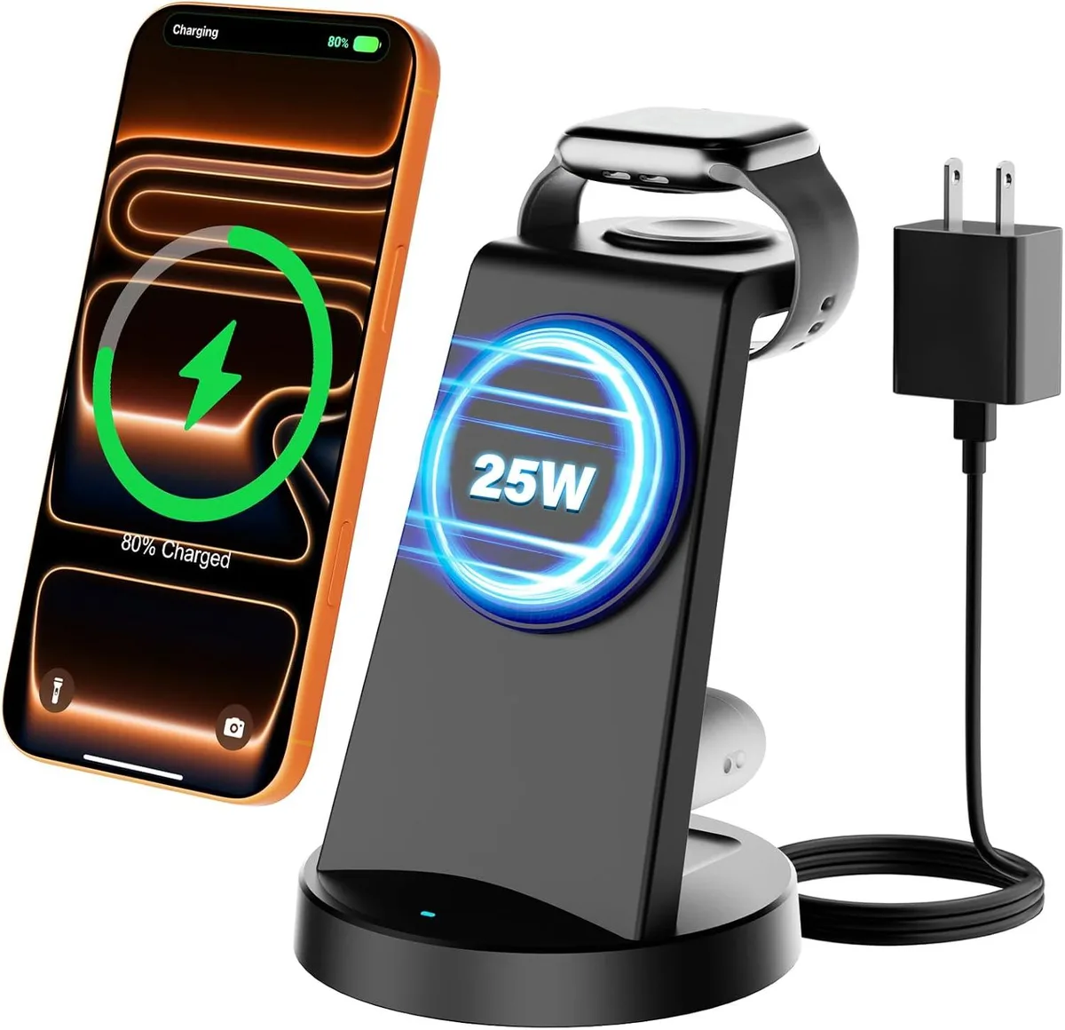 Luisport Luisport 25W Qi2.2 3-in-1 Magnetic Charger Stand — product photo