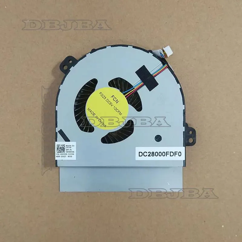 Small black laptop CPU cooling fan with wire connector