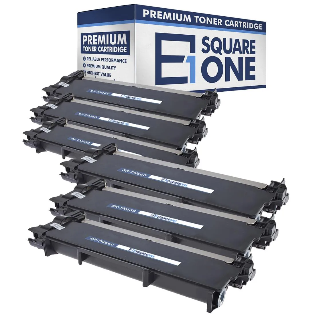 eSquareOne eSquareOne S1-BR-TN660-06 Black Toner Cartridge 6-Pack 2600 Pages — product photo
