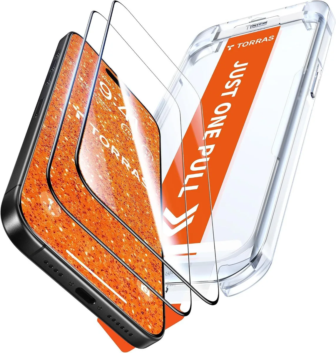 Two clear glass screen protectors for iPhone 16 Pro in retail packaging