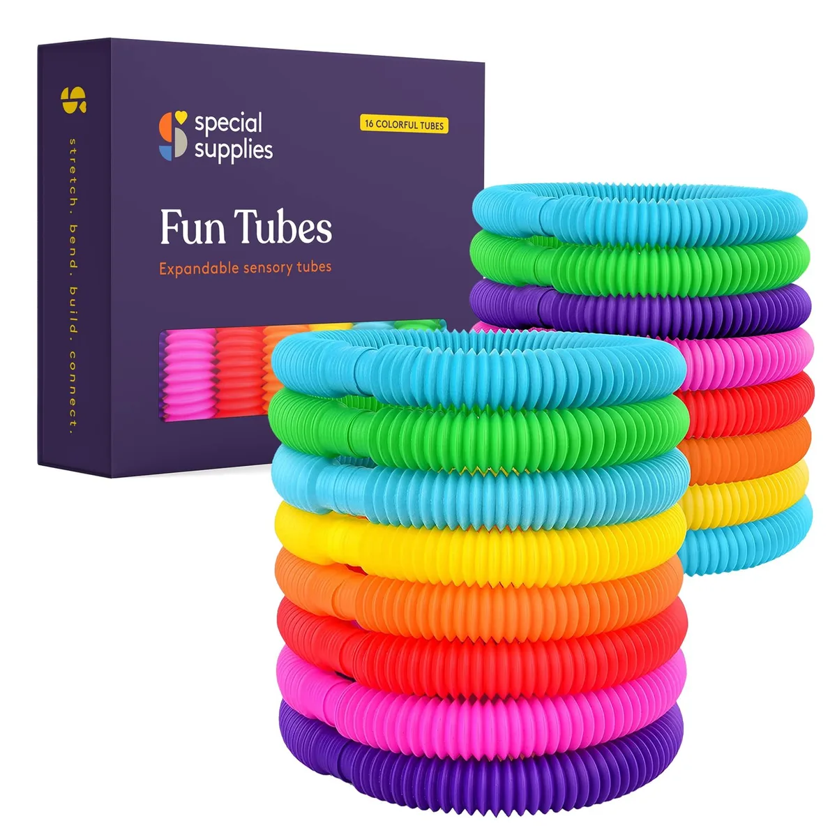 Special Supplies Pull and Stretch Tubes 16-Pack Primary Colors — product photo