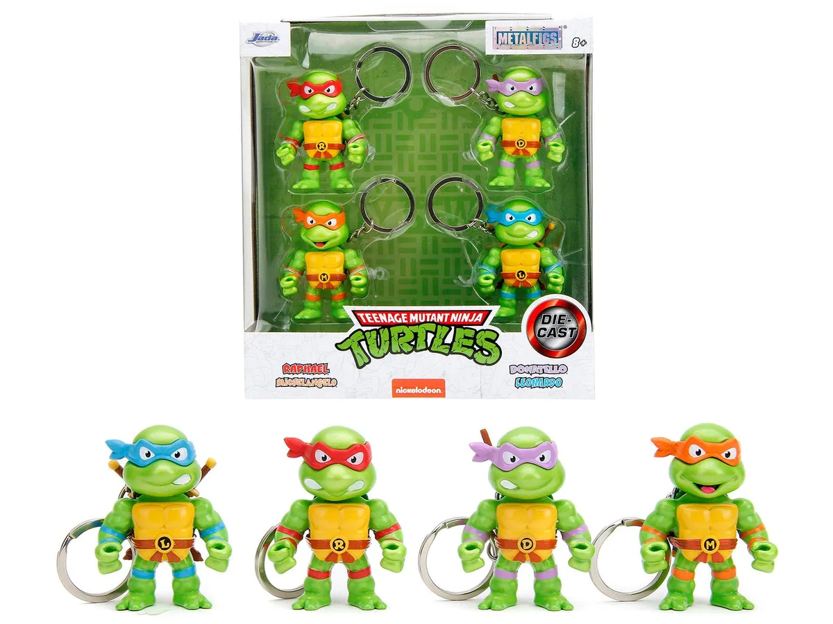 Jada Jada Teenage Mutant Ninja Turtles Metalfigs 4-Pack Diecast Key Chains — product photo