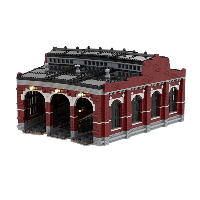 ZITIANYOUBUILD ZITIANYOUBUILD MOC-232697 Free Parking Locomotives Roundhouse Blocks Set 3927PCS — product photo
