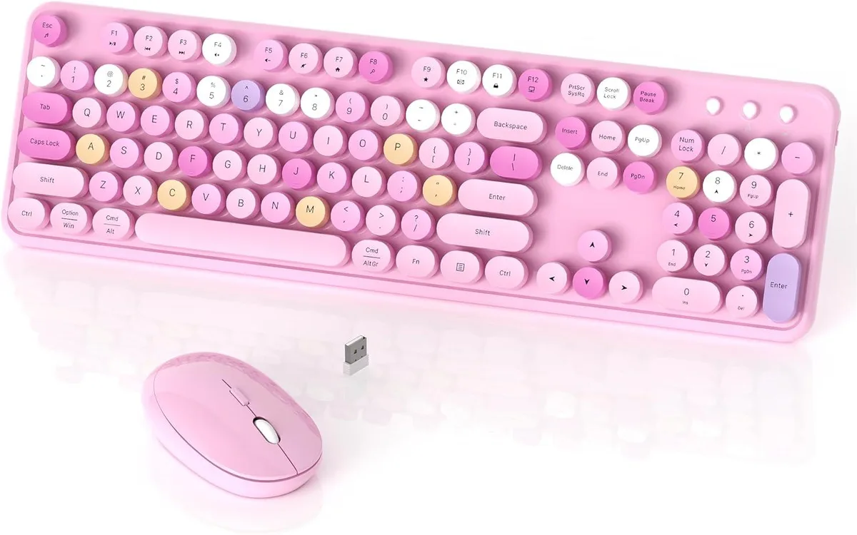 TUKO TUKO COVEVA Wireless Gaming Keyboard Pink 104 Keys — product photo