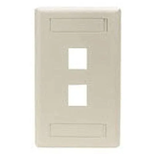 Black Box GigaStation2 2-Socket Network Faceplate 1-Gang Office White — product photo
