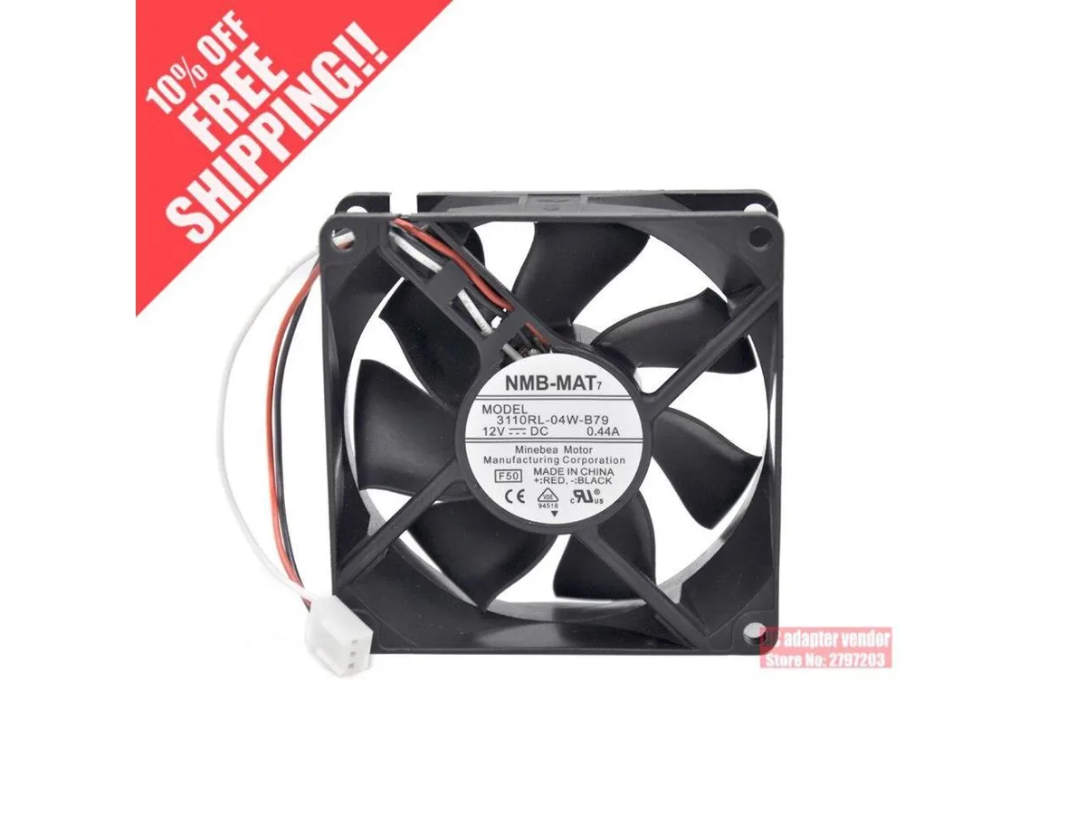 Fans Fans 3110RL-04W-B79 80mm 12V .44A 3-wire ball bearing case fan — product photo