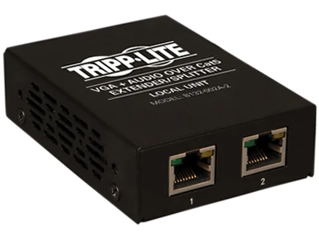 Tripp Lite Tripp Lite B132-002A-2 VGA Audio Cat5 2-Port Transmitter HD15 RJ45 TAA v extender — product photo