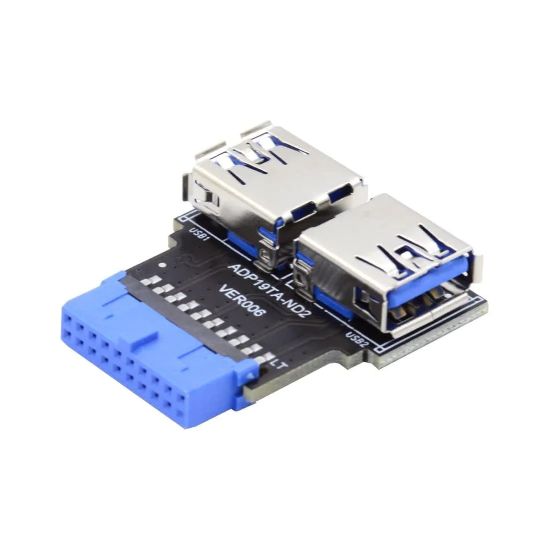 Vszerda Vszerda 19/20 Pin 1 to 2 USB 3.0 Adapter Horizontal — product photo