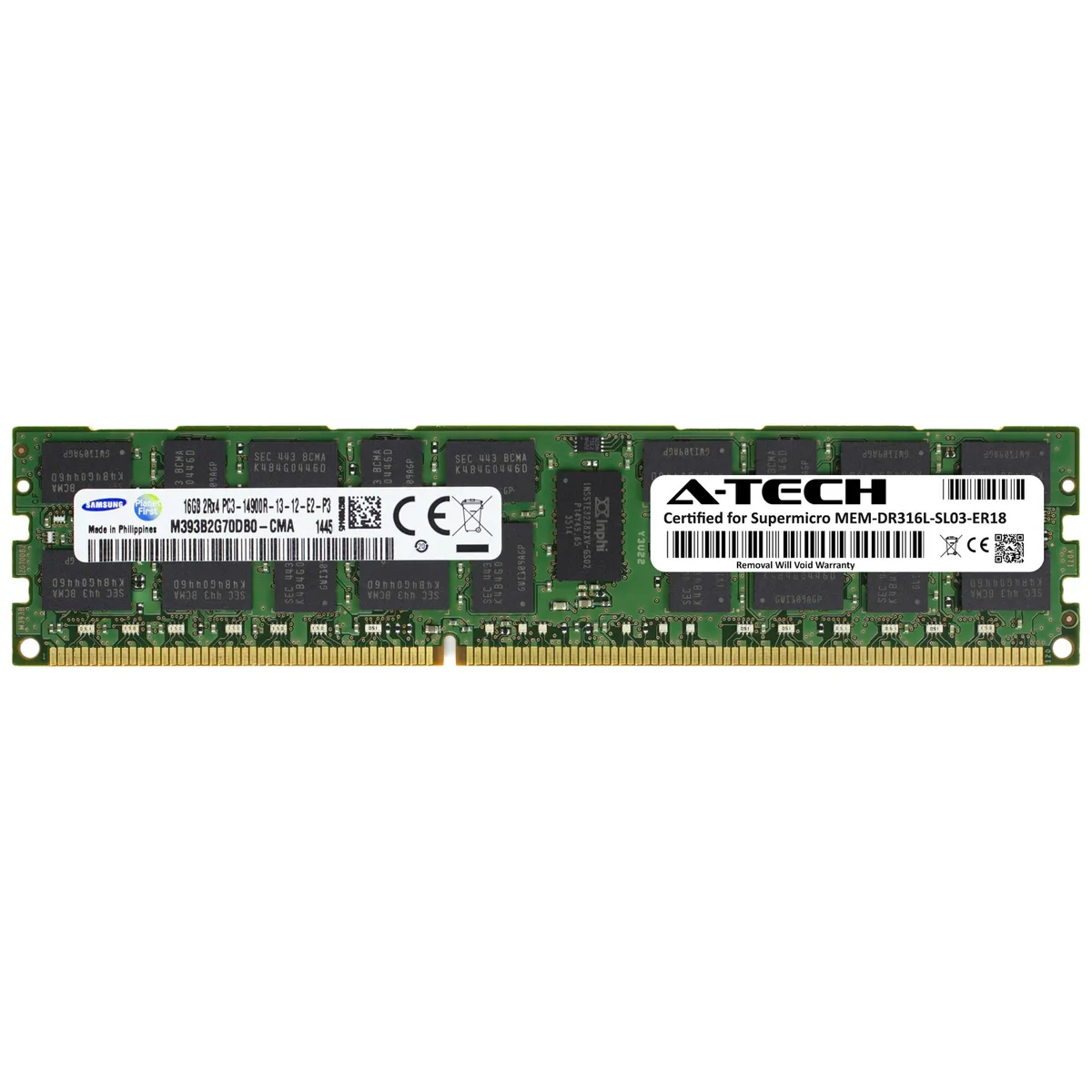 A-Tech A-Tech Supermicro Certified 16GB DDR3 1866MHz ECC Registered RDIMM 2Rx4 — product photo