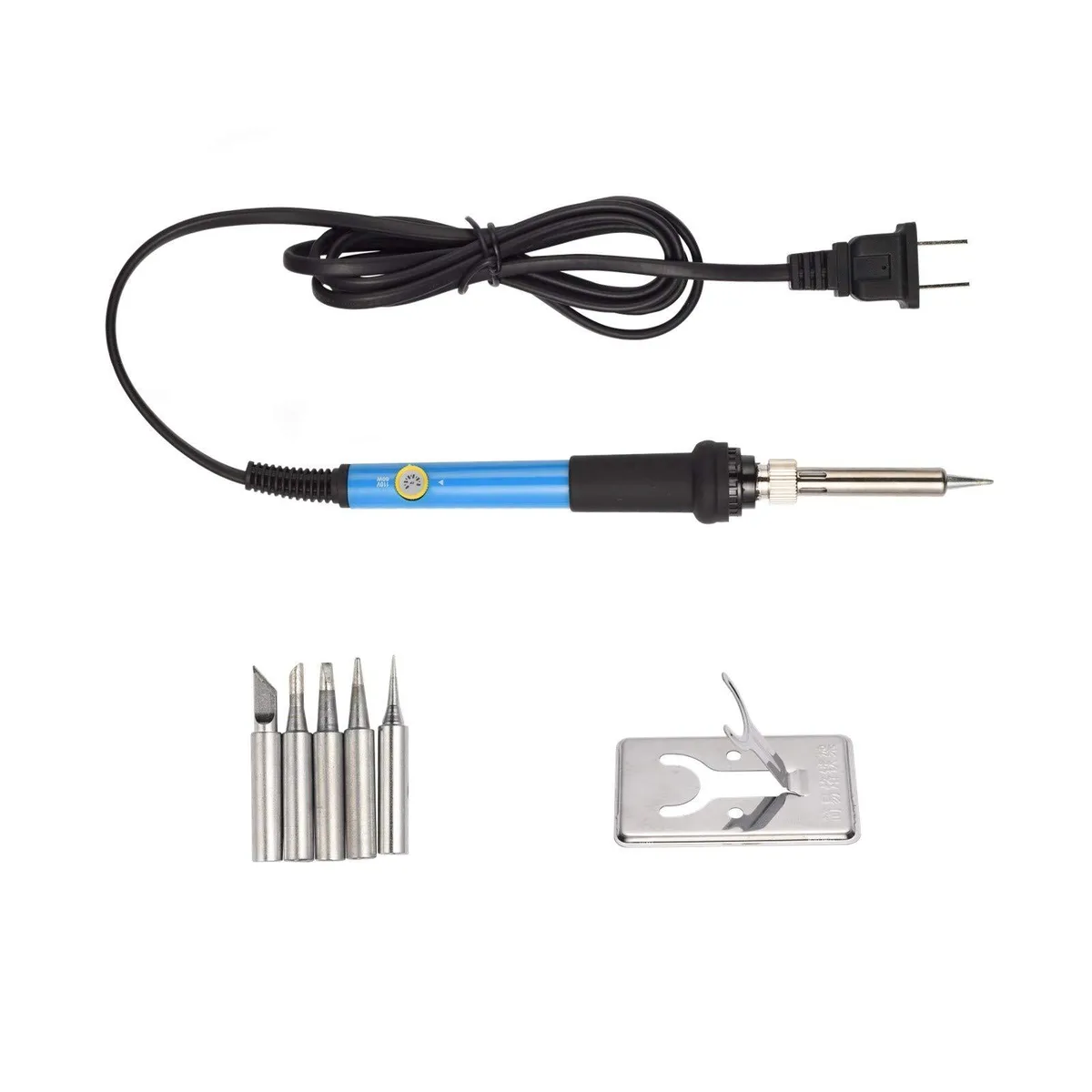  Electronics Soldering Iron Kit 60W 110V Adjustable Temperature Welding Tool Set 5pcs Tips Stand — product photo