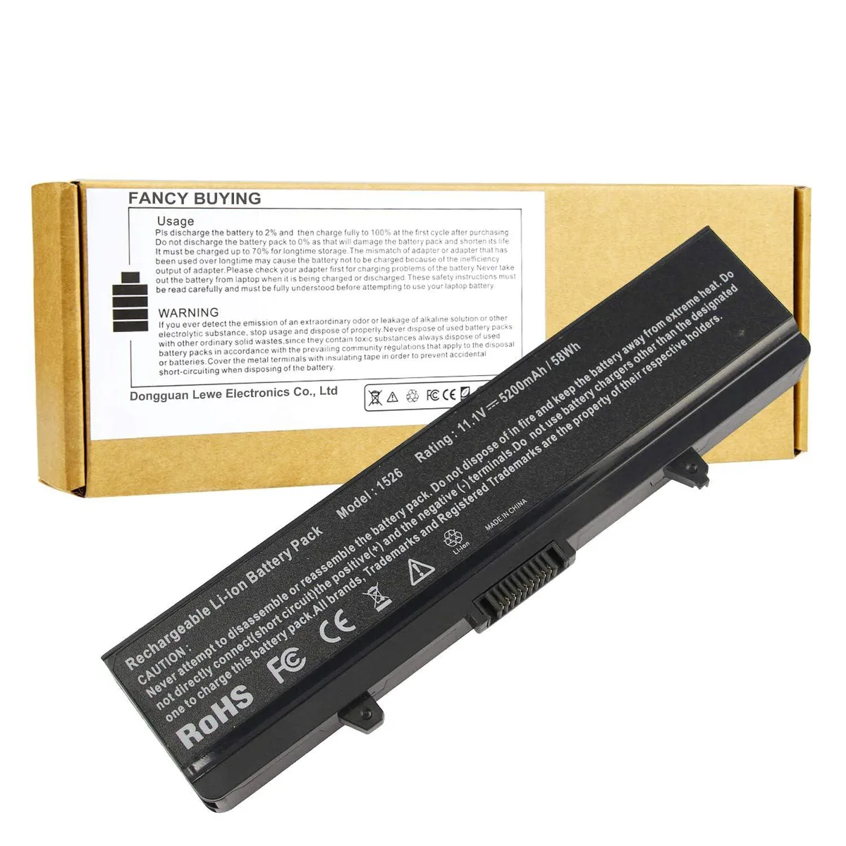  2-Power 3521 laptop battery 11.1V 5200mAh 6-cell — product photo