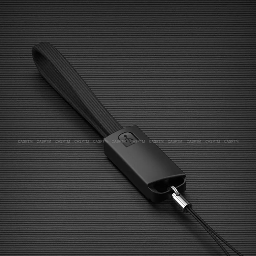Short 0.2 metre USB A to Type C and Micro USB cable with colourful nylon braid