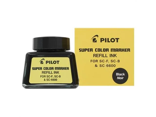 Small black ink bottle with dropper cap, 30 mL