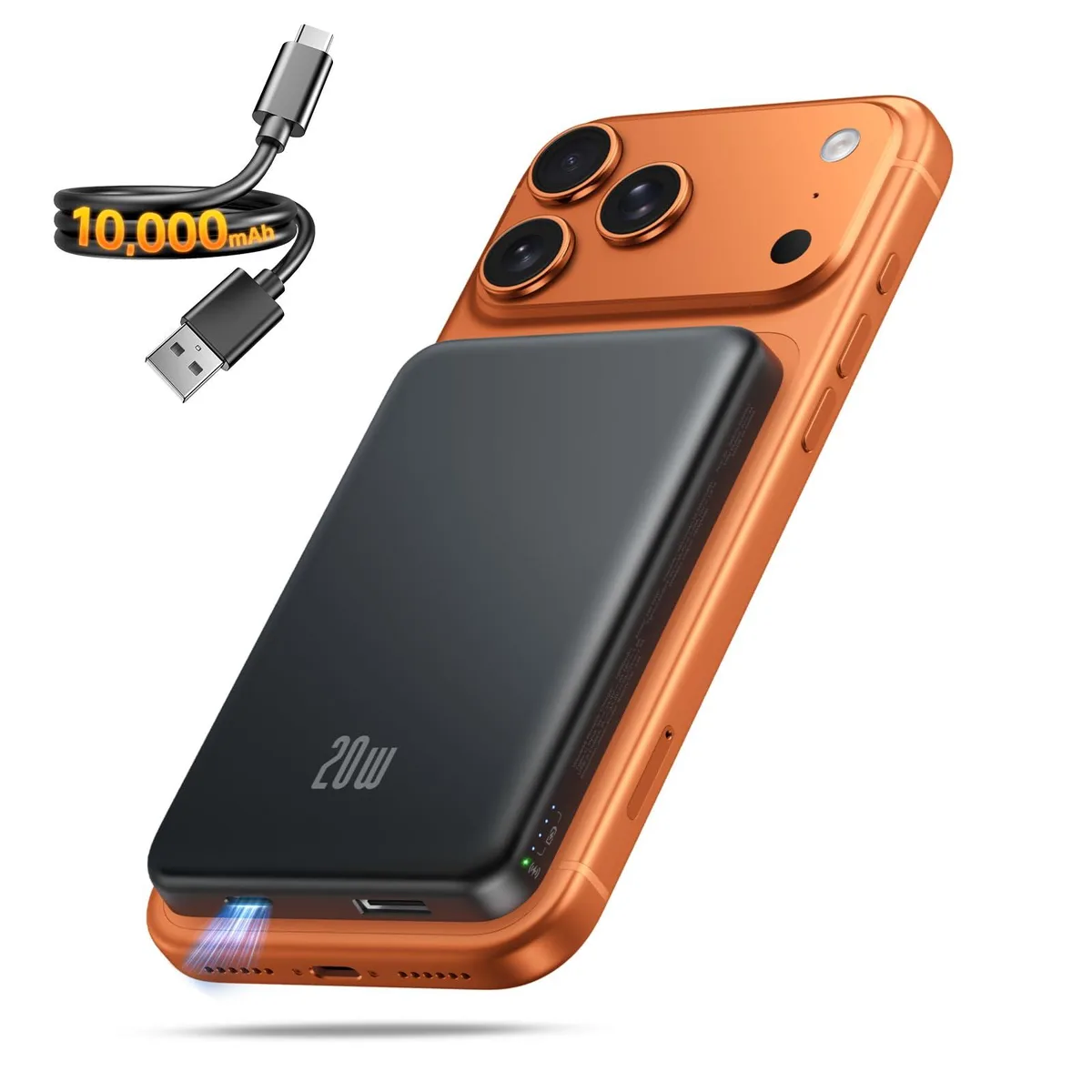  HAIARA W5 PRO 10000mAh Magnetic Power Bank Obsidian — product photo