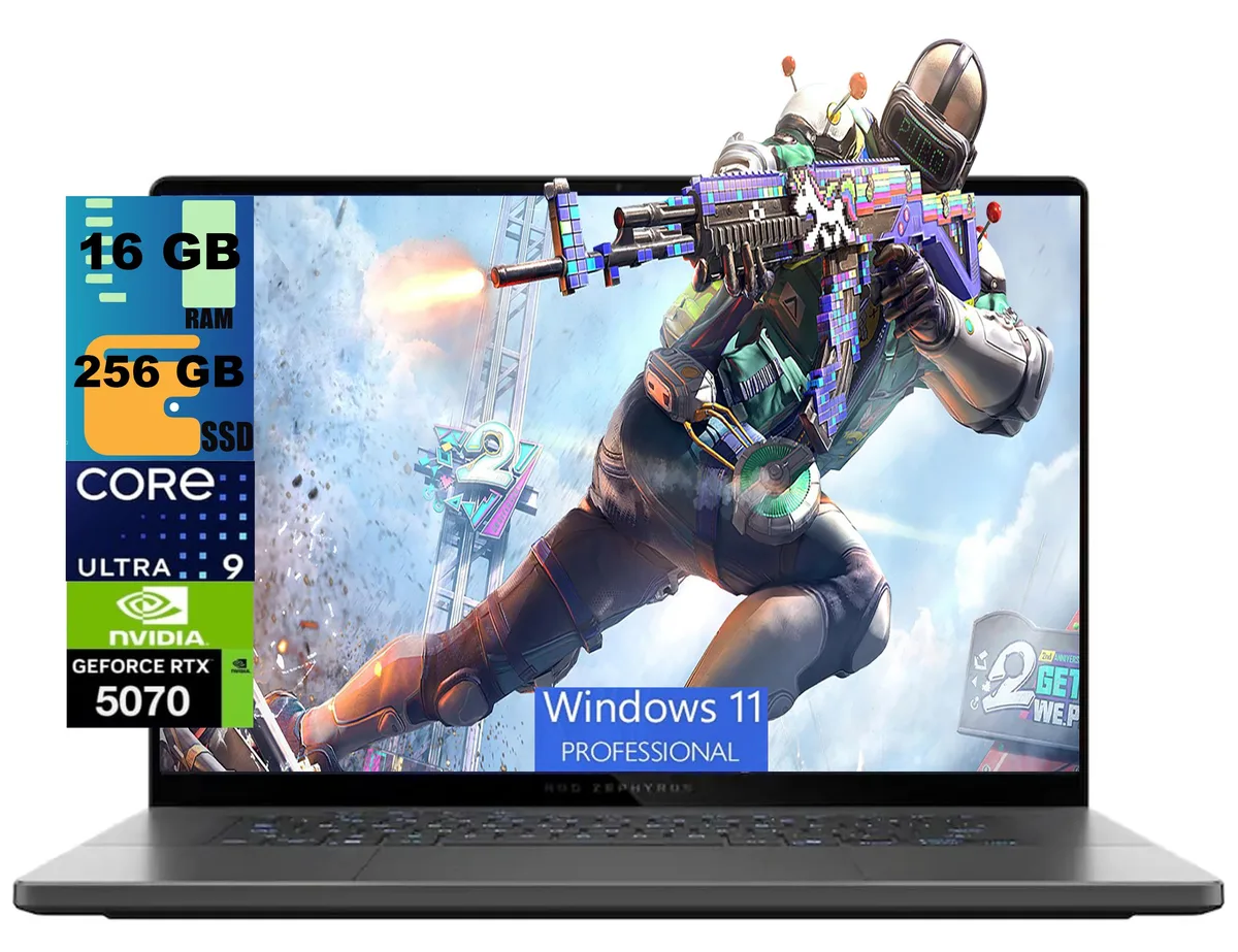 ASUS ASUS ROG Zephyrus G16 laptop 16.0" 2.5k OLED 240Hz Ultra 9 285H RTX 5070 16GB DDR5 256GB — product photo