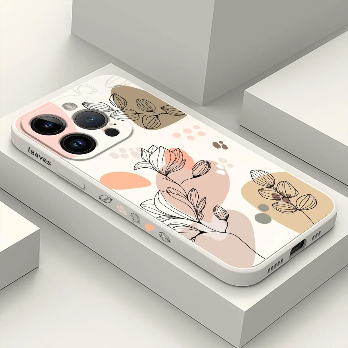 TAURKENAM TAURKENAM iPhone 14 Pro Case Astronaut Butterfly Flower Morandi White — product photo